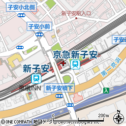 新子安駅前公衆トイレ周辺の地図