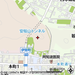 安桜山トンネル周辺の地図
