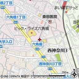 神奈川県横浜市神奈川区六角橋1丁目11-17周辺の地図