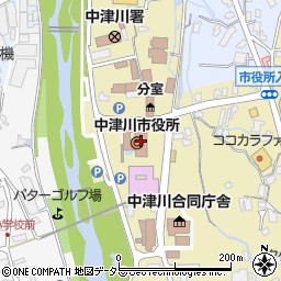 中津川市役所周辺の地図