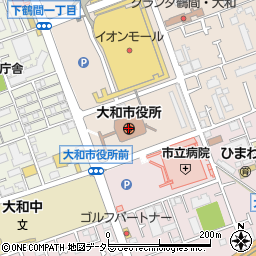 神奈川県大和市周辺の地図