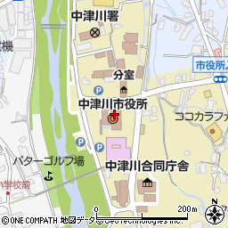 岐阜県中津川市周辺の地図