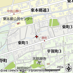 岐阜県関市東町周辺の地図