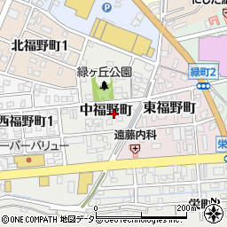岐阜県関市中福野町周辺の地図