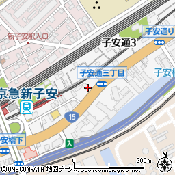 神奈川県横浜市神奈川区子安通周辺の地図