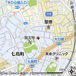 七島東町内会公民館周辺の地図
