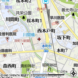 岐阜県関市若宮町周辺の地図