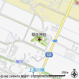 四天木稲生神社周辺の地図