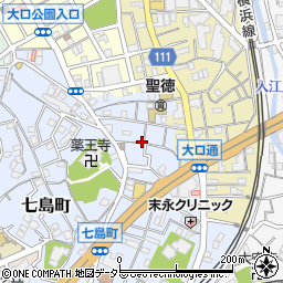 鈴木邸:神奈川区七島町駐車場周辺の地図