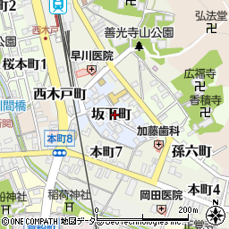 岐阜県関市坂下町周辺の地図