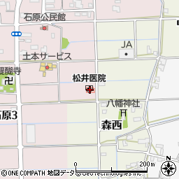 松井医院周辺の地図
