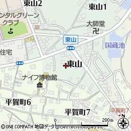 岐阜県関市東山周辺の地図