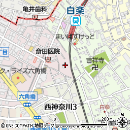 神奈川県横浜市神奈川区六角橋1丁目5周辺の地図