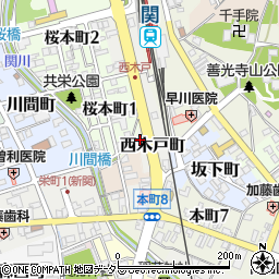 岐阜県関市西木戸町24周辺の地図
