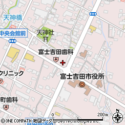山梨県信用保証協会　富士吉田支店周辺の地図