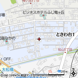 山梨県富士吉田市ときわ台周辺の地図