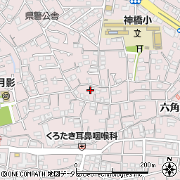 神奈川県横浜市神奈川区六角橋周辺の地図