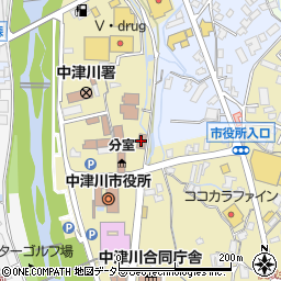 中津川市役所北分室周辺の地図
