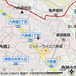 神奈川県横浜市神奈川区六角橋1丁目15周辺の地図