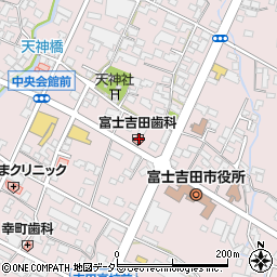 富士吉田歯科周辺の地図