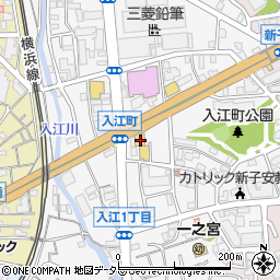 神奈川日産自動車子安店周辺の地図