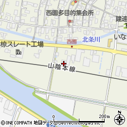 鳥取県東伯郡北栄町西園493周辺の地図
