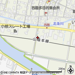 鳥取県東伯郡北栄町西園495周辺の地図