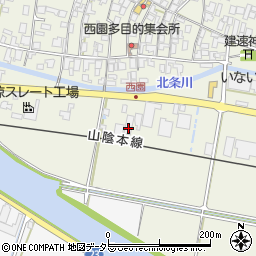鳥取県東伯郡北栄町西園492周辺の地図