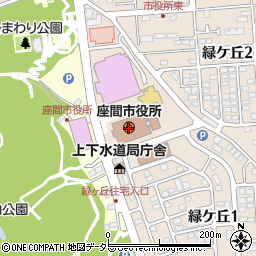 座間市役所周辺の地図