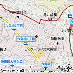 神奈川県横浜市神奈川区六角橋1丁目18周辺の地図