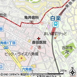 神奈川県横浜市神奈川区六角橋1丁目7-2周辺の地図