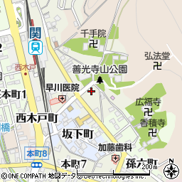 岐阜県関市西日吉町周辺の地図