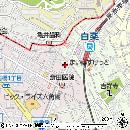 神奈川県横浜市神奈川区六角橋1丁目7-20周辺の地図