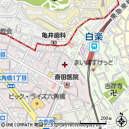 神奈川県横浜市神奈川区六角橋1丁目7周辺の地図