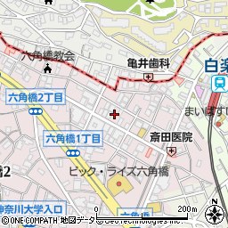 神奈川県横浜市神奈川区六角橋1丁目19周辺の地図