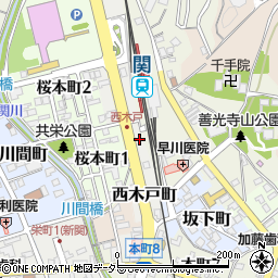 岐阜県関市西木戸町20周辺の地図