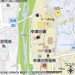 中津川警察署周辺の地図