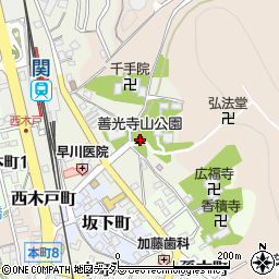 善光寺山公園周辺の地図