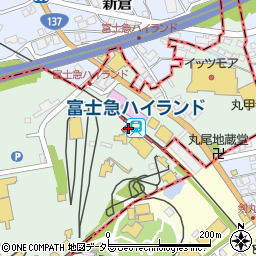 富士急ハイランド駅周辺の地図