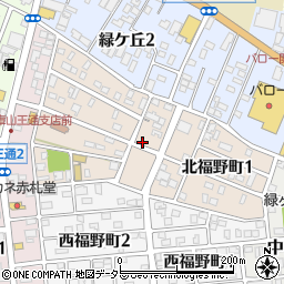 岐阜県関市北福野町周辺の地図