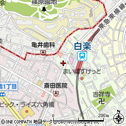 セブンイレブン横浜白楽駅前店周辺の地図