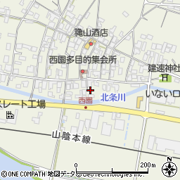 鳥取県東伯郡北栄町西園1178周辺の地図