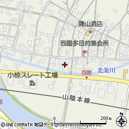 鳥取県東伯郡北栄町西園1066周辺の地図