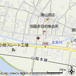 鳥取県東伯郡北栄町西園1173周辺の地図