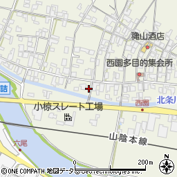 鳥取県東伯郡北栄町西園1063周辺の地図