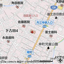 富士吉田市役所　社会福祉協議会周辺の地図