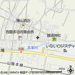 鳥取県東伯郡北栄町西園1135周辺の地図