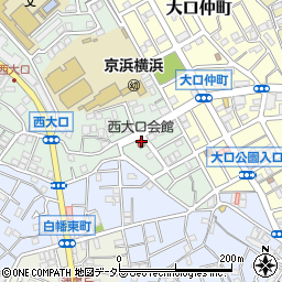 西大口公民館周辺の地図