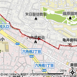 神奈川県横浜市港北区篠原西町3周辺の地図