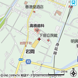 山梨県西八代郡市川三郷町岩間1879周辺の地図